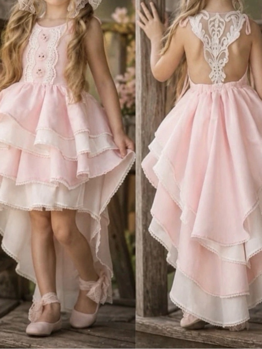 DOLLCAKE Happiness High-Low Dress 3T